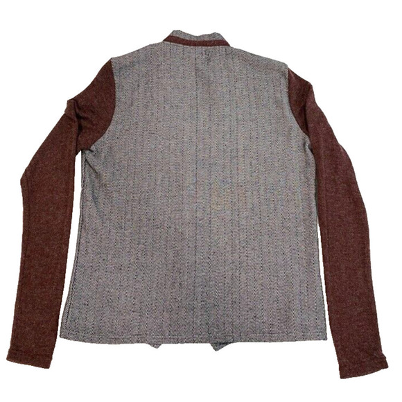 H2O - Maroon Shirt and tweed grey Street Fashion button front men's Top size L - Picture 2 of 4